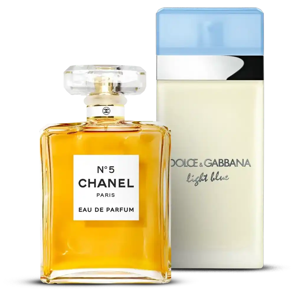 + 2 parfumuri de lux: Chanel Nº5 + Light Blue de la Dolce & Gabbana