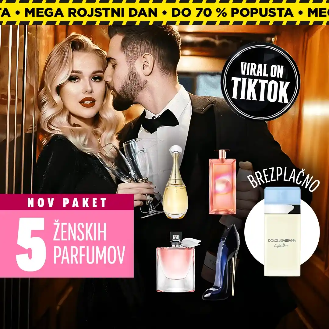 5 PARFUMOV ZA CENO 1! Plačajte za 1 in prejmite 4 + 1 GRATIS — Premium komplet z J’adore, Good Girl, Idôle in La Vie Est Belle + Light Blue 50 ml GRATIS, popoln parfum za poletje